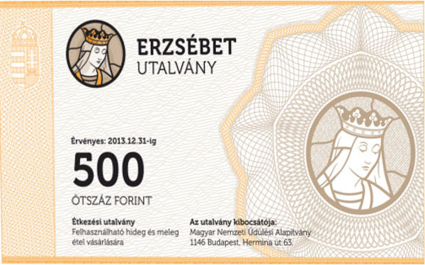 Erzsébet étkezési utalvány