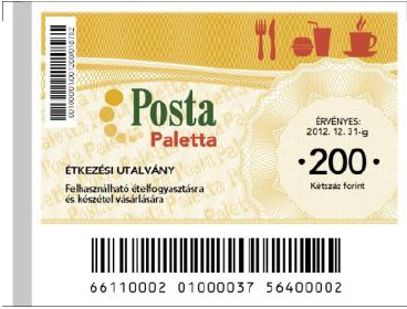 Paletta étkezési utalvány