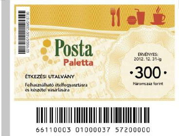 Paletta étkezési utalvány