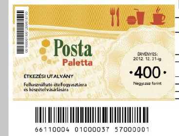 Paletta étkezési utalvány