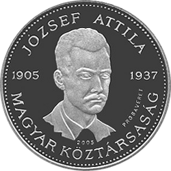 10 forintos József Attila érme